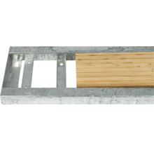 Verzinkter Metallrahmen mit Holzbrett