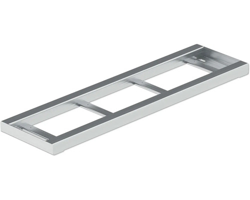 Metallrahmen mit drei rechteckigen Aussparungen zur Befestigung