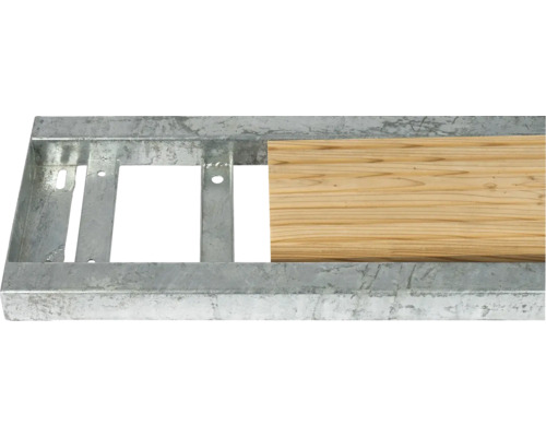 Cadre métallique avec planche en bois