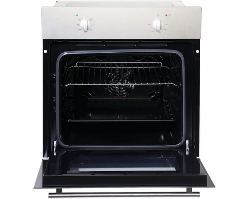 Offener Einbaubackofen mit Grillrost