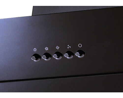 Nahaufnahme der Bedienelemente einer Dunstabzugshaube