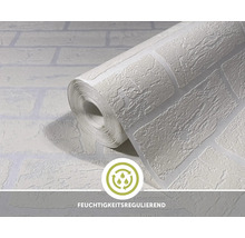 Tapetenrolle mit Ziegelmuster und feuchtigkeitsregulierender Eigenschaft