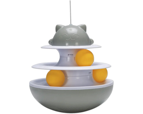 Katzenspielzeug Turm mit drei Ebenen und Bällen für Haustiere