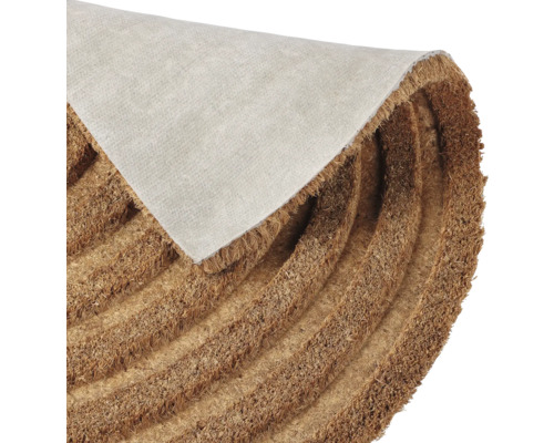 Tapis de coco avec structure côtelée et dos en textile