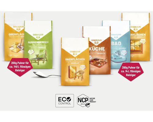 Granulés de nettoyage Rakkunn pour diverses surfaces, espaces extérieurs, cuisine et salle de bains