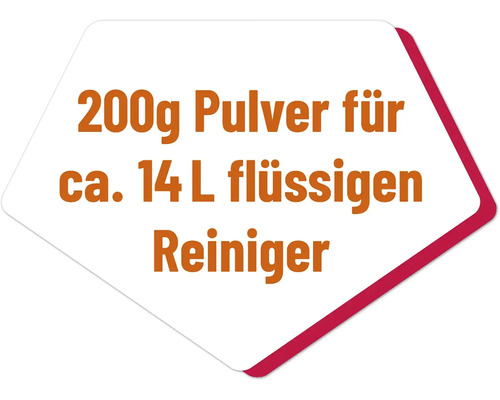 200 grammes de poudre pour environ 14 litres de nettoyant liquide