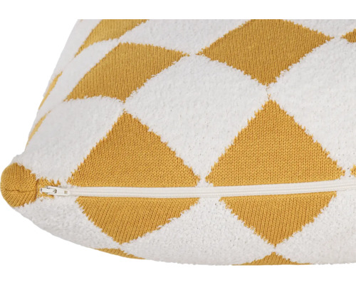Coussin décoratif avec motif losanges et fermeture éclair