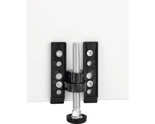 Pied de meuble avec plaque de montage pour fixation