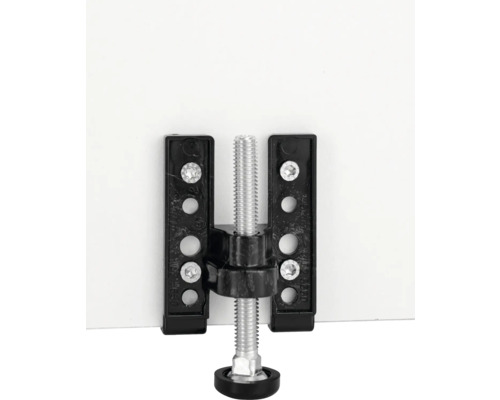 Pied réglable avec plaques de montage pour ajuster les meubles