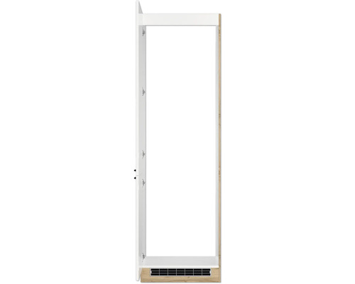 Offener Badezimmerschrank mit Holzdekor