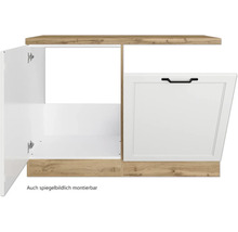 Meuble d'évier Held Möbel Lübeck lxpxh 120 x 60 x 86 cm blanc mat démonté