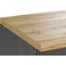 Meuble d'évier Held Möbel Lübeck lxpxh 120 x 60 x 86 cm gris mat démonté