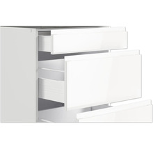 Cuisine complète avec appareils Held Möbel Kiel 300 cm blanc haute brillance démontée variante réversible 1103.6340
