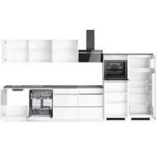 Cuisine complète avec appareils Held Möbel Kiel 360 cm blanc haute brillance démontée variante réversible 1108.6340