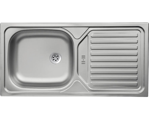 Spüle aus Edelstahl mit Abtropffläche