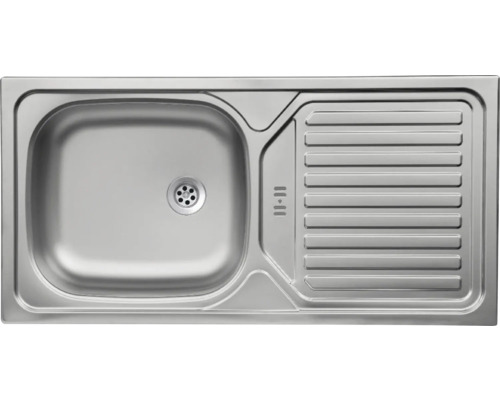 Évier en acier inoxydable avec égouttoir