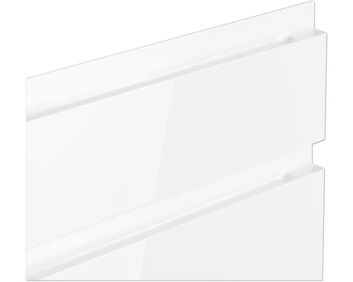 Detailansicht einer weißen Schrankfront