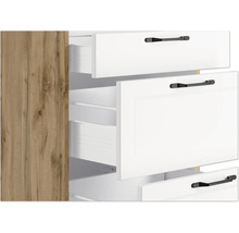 Cuisine complète avec appareils Held Möbel Lübeck 360 cm blanc mat démontée variante réversible 1117.6330