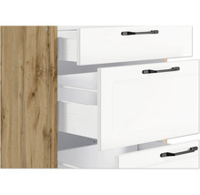 Cuisine complète avec appareils Held Möbel Lübeck 360 cm blanc mat démontée variante réversible 1119.6330