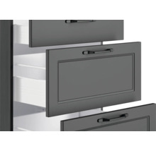 Cuisine complète avec appareils Held Möbel Lübeck 360 cm gris mat démontée variante réversible 1119.6331