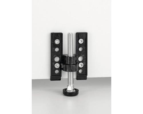 Pied de meuble avec plaque de montage et vis de fixation