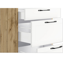 Cuisine complète avec appareils Held Möbel Lübeck 360 cm blanc mat démontée variante réversible 1120.6330