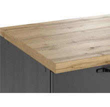 Held Möbel Küchenzeile ohne Geräte Lübeck 420 cm grau matt zerlegt Variante reversibel 1121.6331