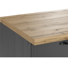 Cuisine complète avec appareils Held Möbel Lübeck 420 cm gris mat démontée variante réversible 1123.6331