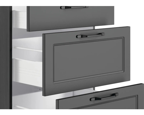 Schrank mit offenen Schubladen zur Aufbewahrung