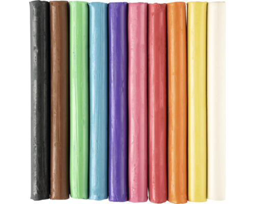 Verschiedenfarbige Modelliermasse in Stiftform