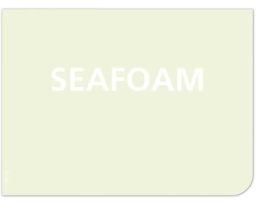 Farbfeld mit dem Schriftzug Meerschaum