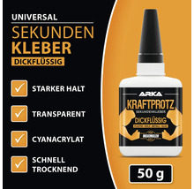 ARKA Kraftprotz Sekundenkleber Universal dickflüssig 50 g