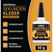 ARKA Kraftprotz Sekundenkleber Universal dünnflüssig 50 g