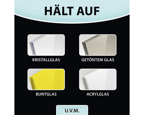 Glasarten: Kristallglas, getöntes Glas, Buntglas, Acrylglas