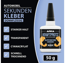 Arka Kraftprotz Sekundenkleber Automobil, 50 Gramm