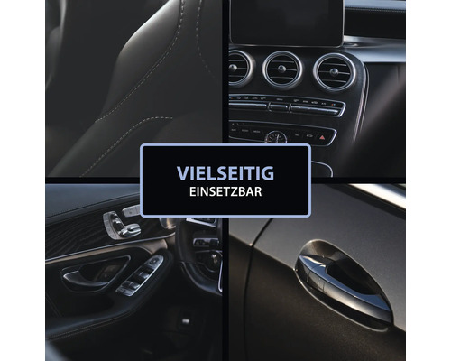 Vielseitig einsetzbar: Collage mit Details aus dem Innenraum eines Autos.
