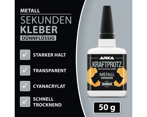 Metall Sekundenkleber, 50 Gramm