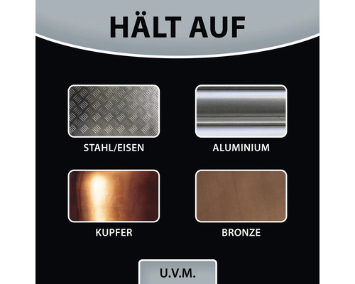 Hält auf Stahl, Eisen, Aluminium, Kupfer, Bronze und mehr