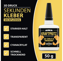 Arka Kraftprotz Sekundenkleber für 3D Druck, 50 Gramm