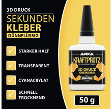 Arka Kraftprotz Sekundenkleber für 3D Druck, 50 Gramm