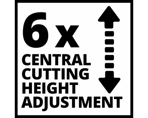 Zentrale Schnitthöhenverstellung mit sechs Stufen