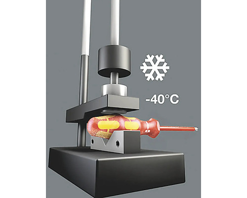 Tournevis testé au froid à moins 40 degrés