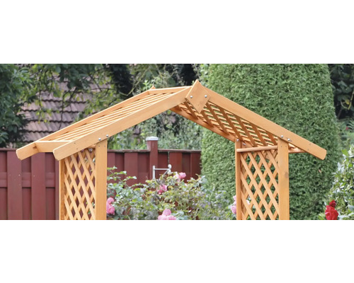 Arche en bois avec treillis pour le jardin