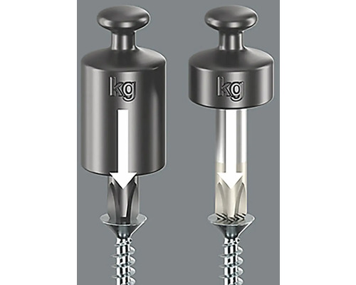 Illustration de la pression d''un poids sur une vis.