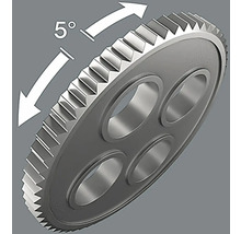 Roue dentée avec angle de réglage de 5 degrés