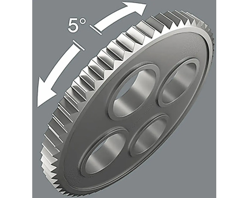 Roue dentée avec angle de réglage de 5 degrés