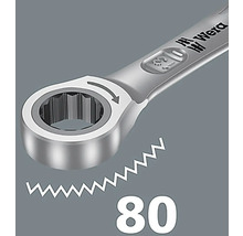 Gros plan d''une clé à cliquet Wera avec 80 dents