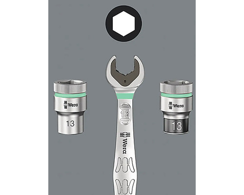 Clé à fourche Wera avec douilles et six pans