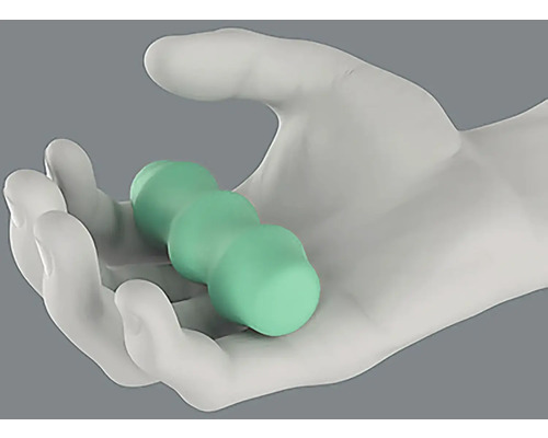 Main avec balle de massage en plastique