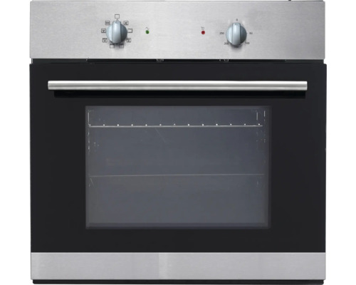 Einbaubackofen mit Bedienknebeln und Glastür